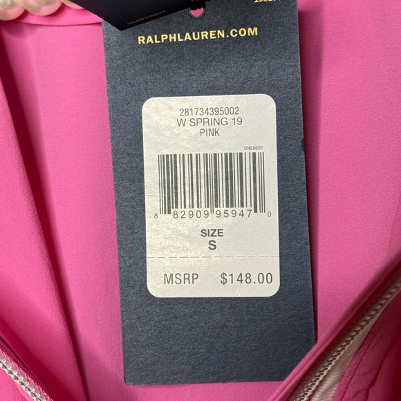 Ralph Lauren Polo Golf Zip-Up W 19 Spring Pink Top - Picture 7 of 10